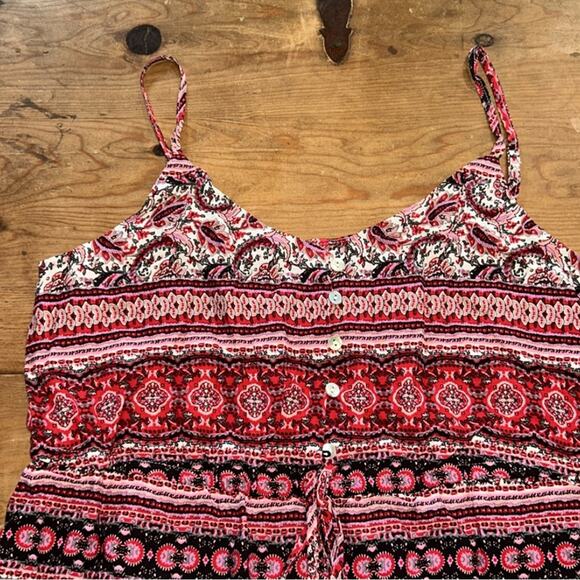 Woman’s Cupshe Boho Cinch Waist Mini Dress Size Large - Picture 3 of 8